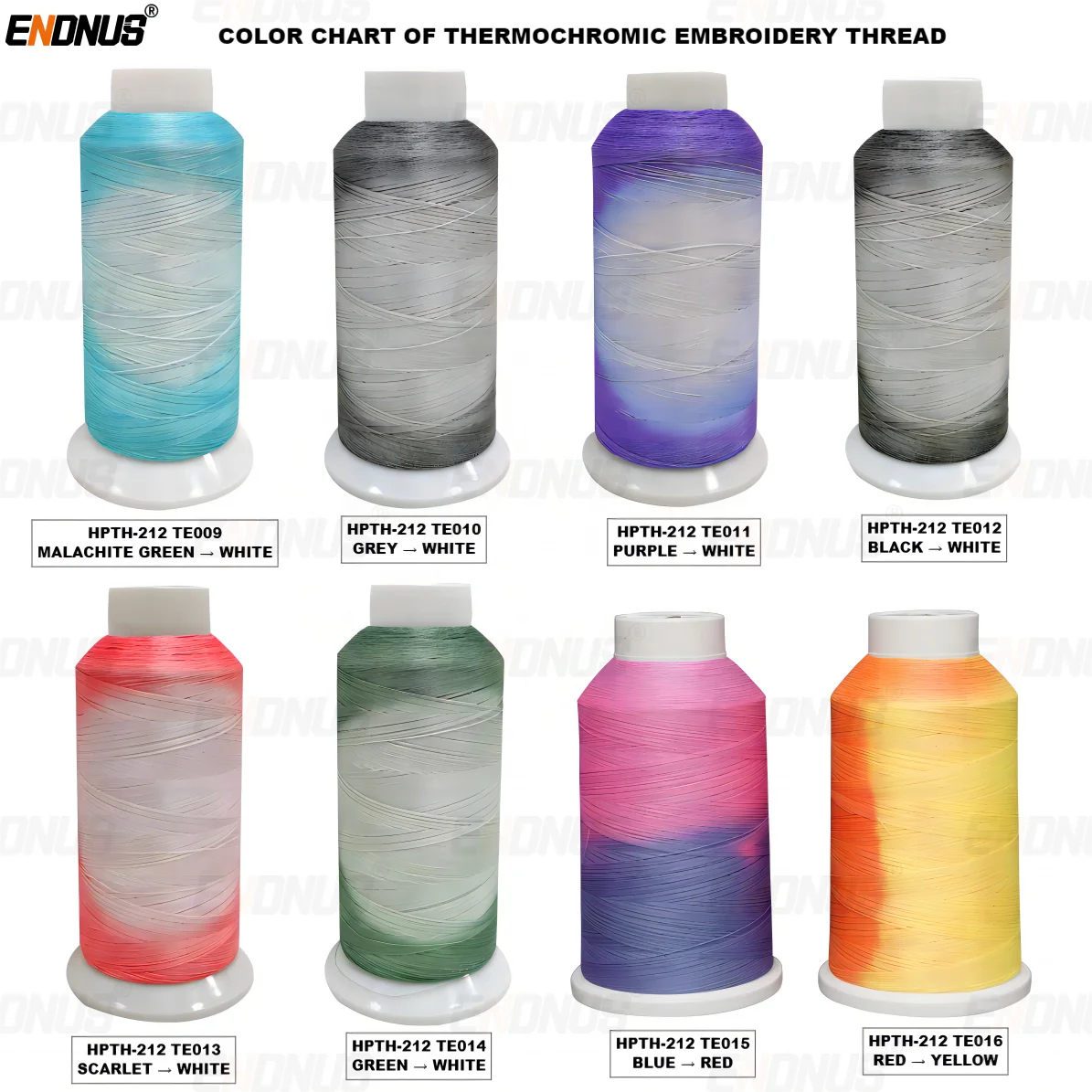 Reactive to Heat Color Changing Polyester Thermochromic Embroidery Thread 100g