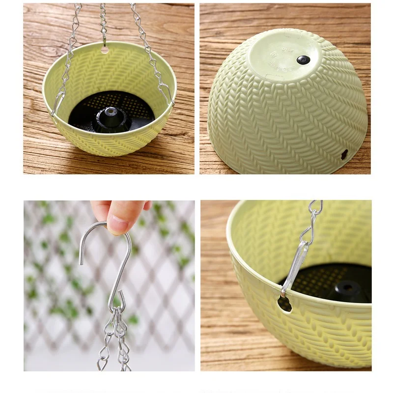 Лидер продаж прочные пластиковые подвесные корзины горшки для цветов Ротанговые плетеные сада