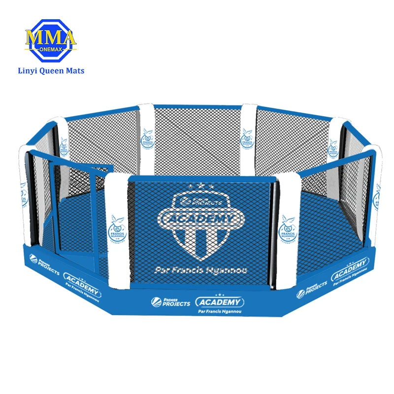 LYQUEEN MMA Cage Ngannou Same Style Competition And Training Customized Size Logo for MMA UFC Boxing Karate Martial Arts