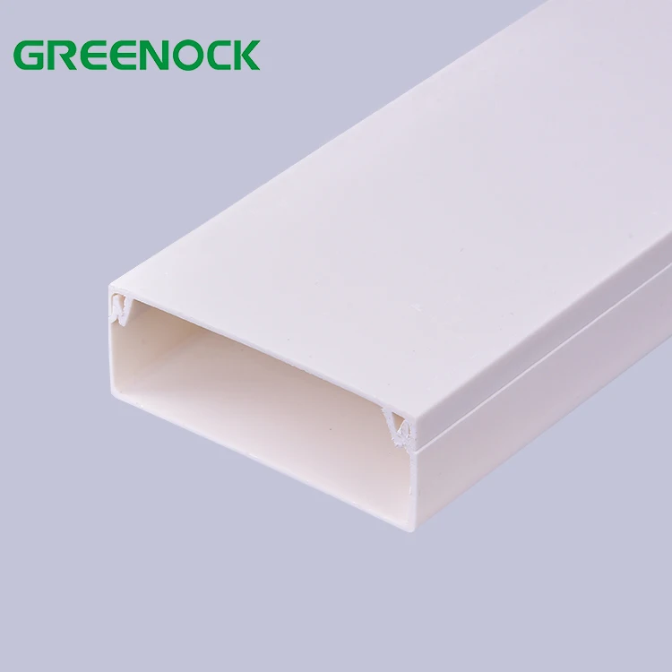 Large Pvc Trunking 100X50Mm Plastic Cable Duct Extruded Plastic Channel