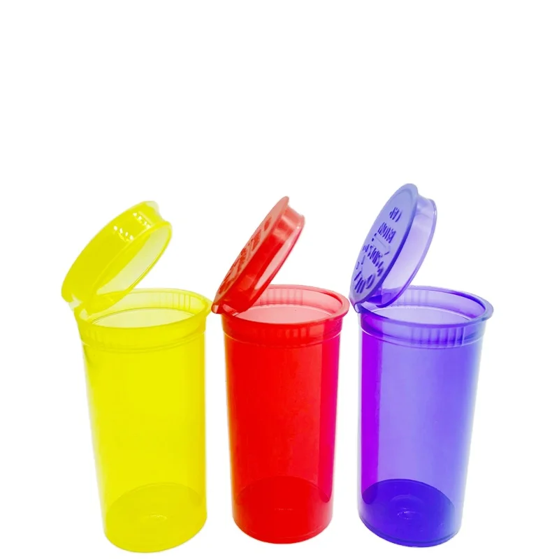 30 Dram Empty Squeeze Pop top Bottle-vials Box Container Color random