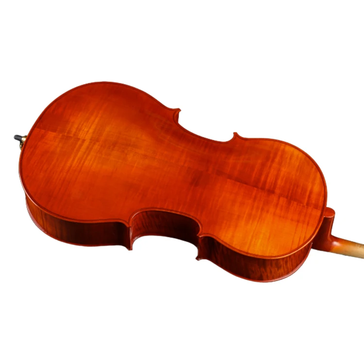 Shine color size 4/4 Flamed Solidwood Cello for professional use