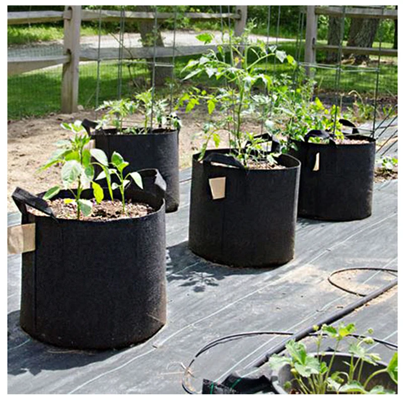 Eco Friendly 5 Gallon 7 Gallon 10 Gallon Felt Grow Pot