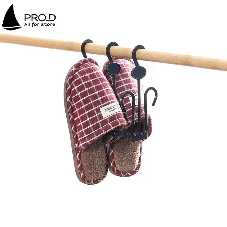 Supermarket Shopping Mall Black Sandal Hanger Plastic Hanger Hook For Slipper Socks