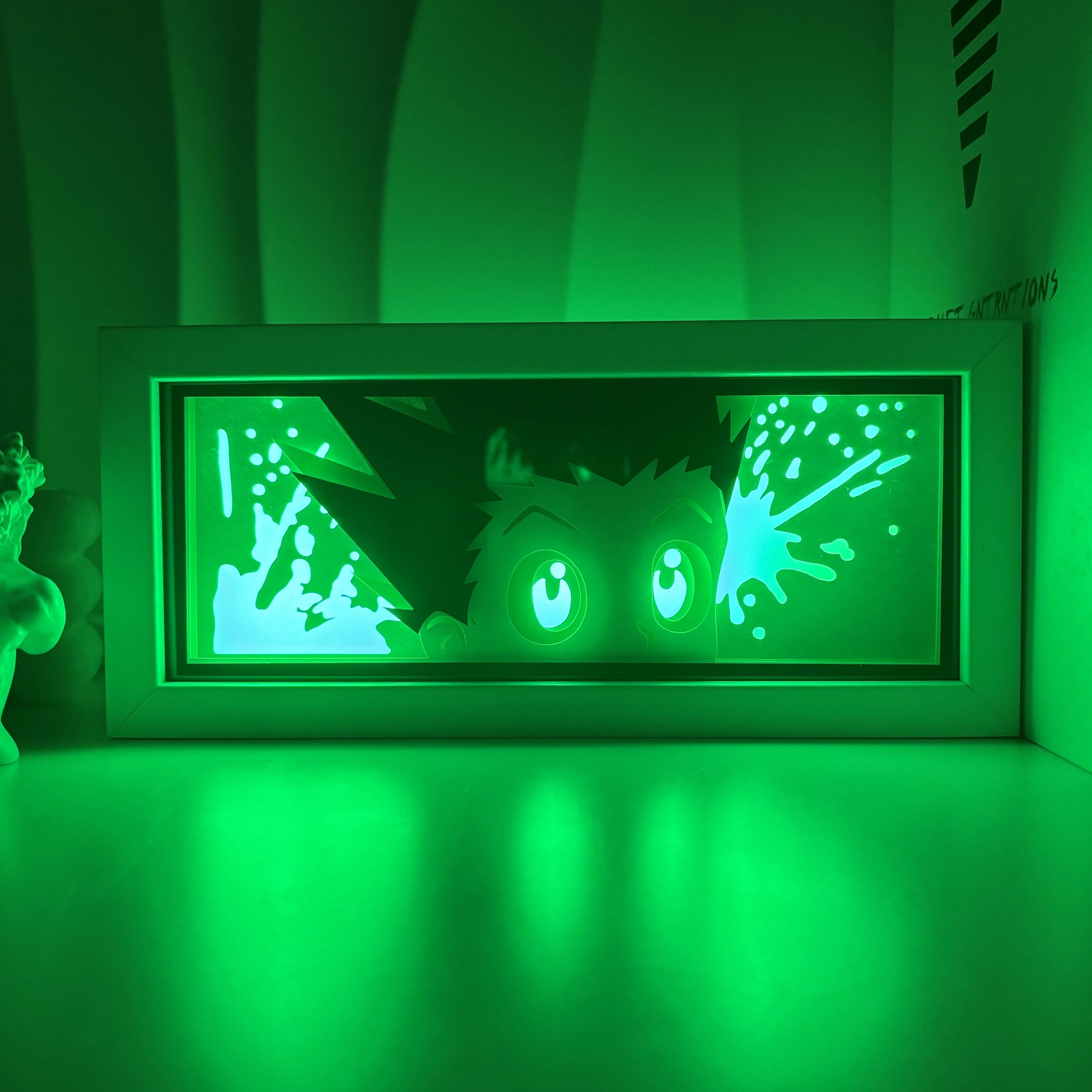 Anime Hunter Hunter 3D  Night Light Laser Carving Paper Lamp Light Box Table Lamp Room Decoration Perfect for Party and Gift