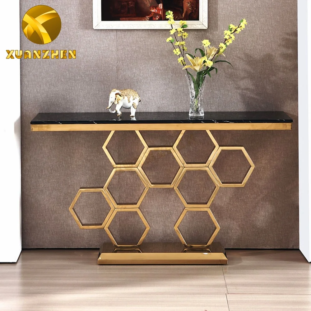 Home furniture living room sets  luxury hallway table modern ps4 console table with mirror for sale CT040