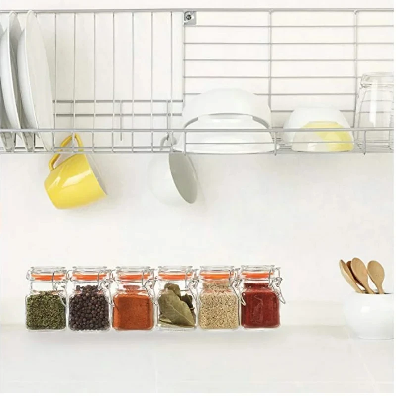 Glass Airtight Kitchen Packaging Storage Apothecary Jar For Spice Seasoning Food