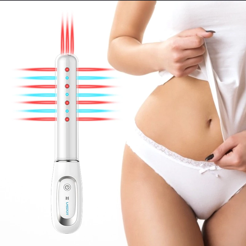 LASTEK Female Health Care Products Blue and Red Light for Gynopathy Cure Vagina Stimulator Stick Vagina Tightening Machine