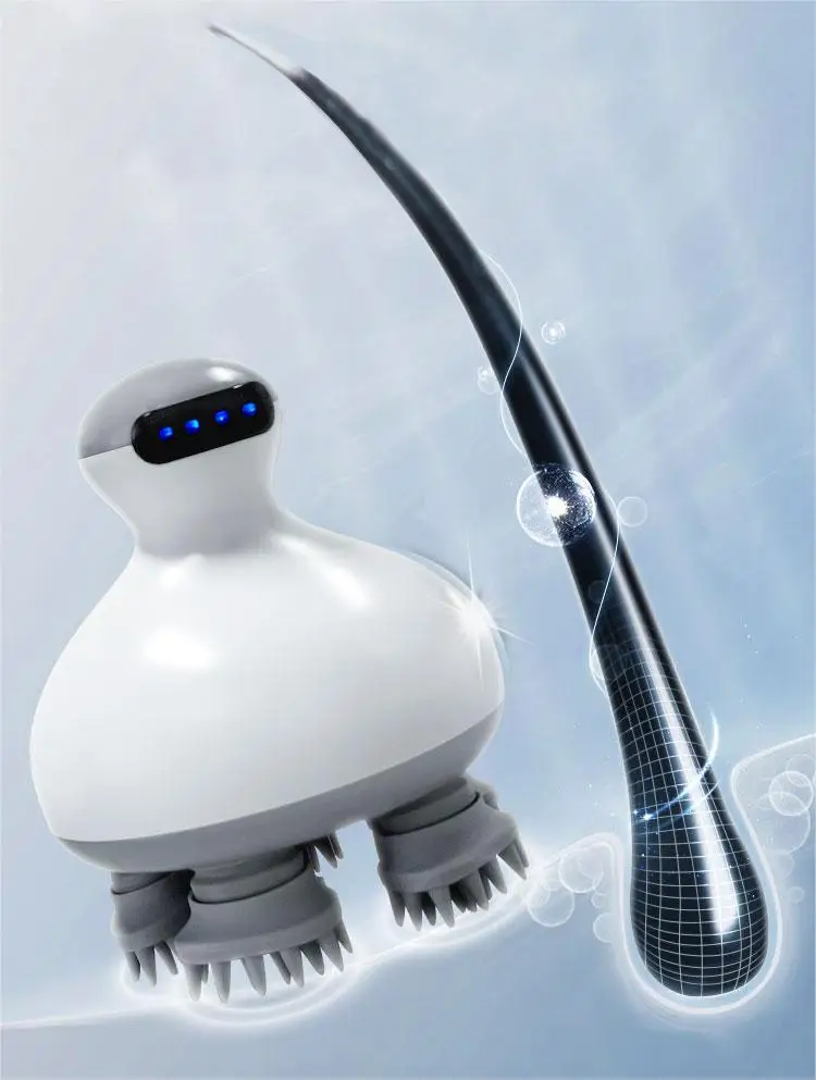 Waterproof Hair Follicle Norish Head Scalp Care Massage Machine 3D Hair Growth Headache Relief Massager
