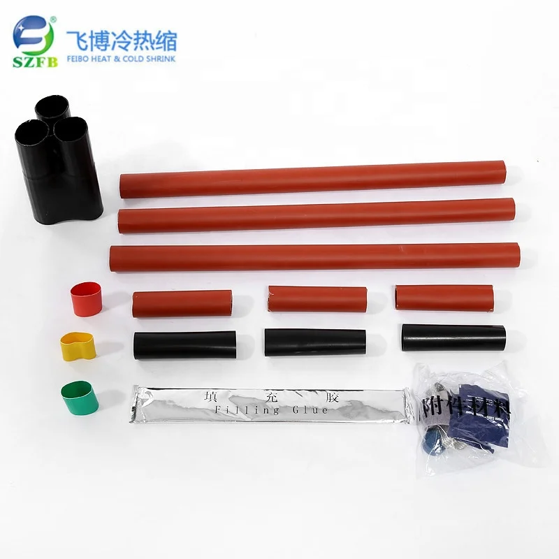 RoHS/ISO9001 NSY-10/3.1 25-50mm Cable Accessory 10KV Indoor Heat Shrink Termination Kits