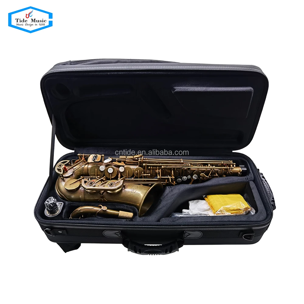 OEM yellow  Brass Vintage Patina Chinese traditional  twelve zodiac patterns  Alto Sax