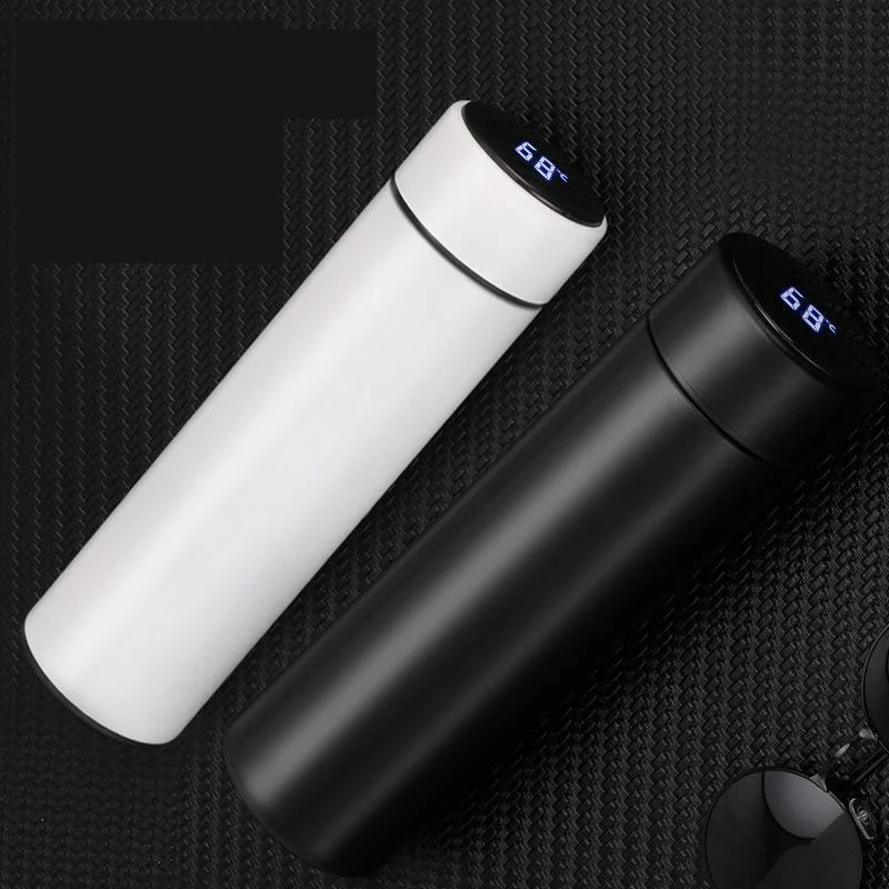 New design 500ml Smart LED Temperature Display Sports Insulated Thermal 304 Stainless Steel  Intelligent Vacuum Flask