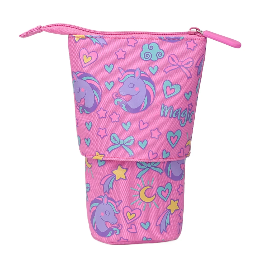 Custom Cute School Stationery Bag Cartoon Kawaii Leather Pencil Case For Girls