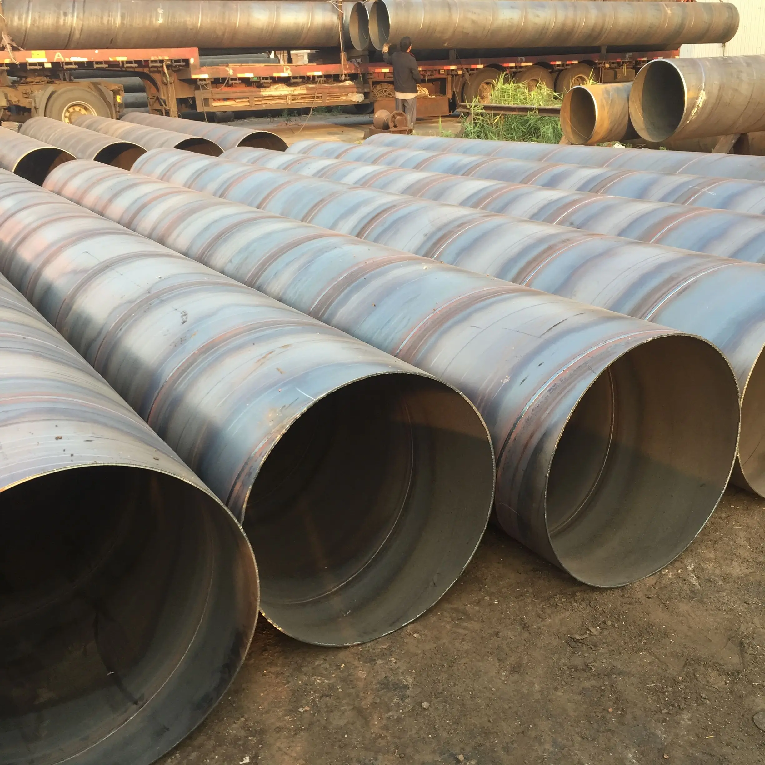 Black API 5L Spiral Weld steel pipe SCH40 SSAW Steel Pipe for Construction Low Price Wholesale Professional Manufacturer