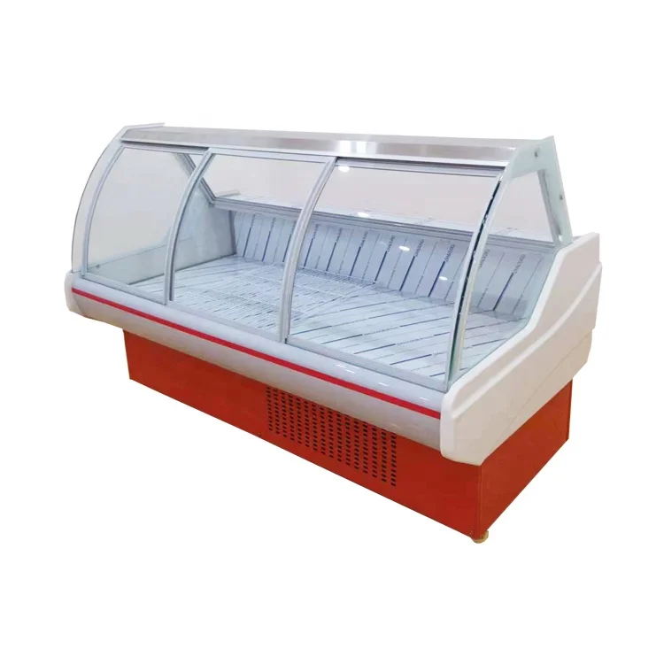 Commercial Refrigerator Supermarket Freezer Showcase Fresh Meat Cooler Display