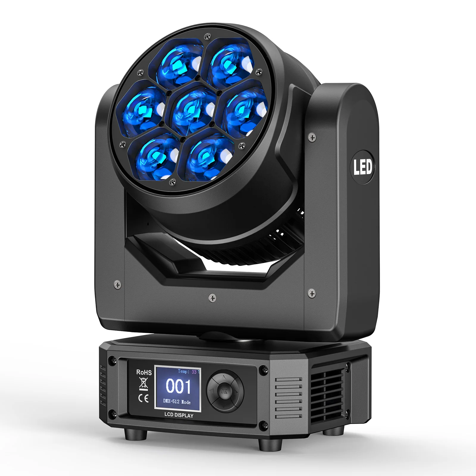 U`King 280w LED RGBW 4 In 1 MovingHead Lights Event Focusing Stage Move Wash Light Dmx512 Zoom Led Moving Head Lights