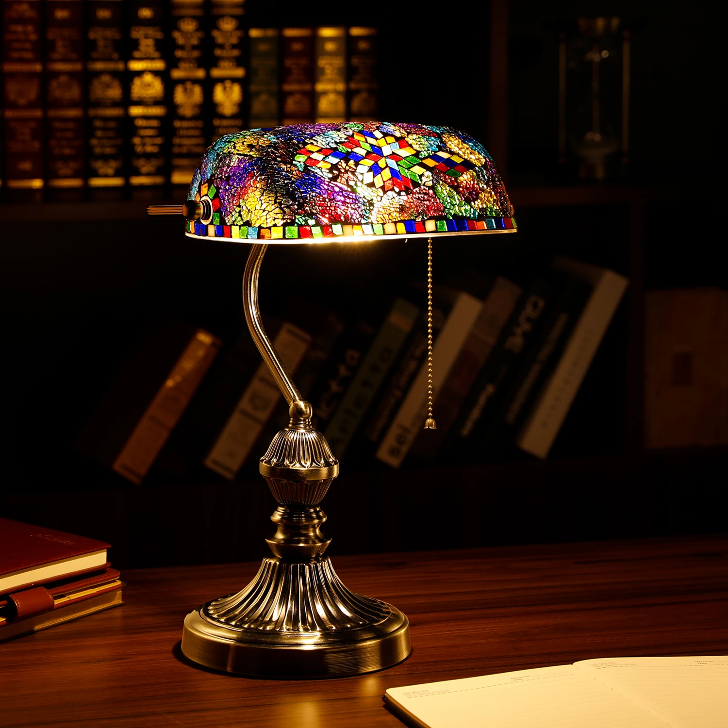 Bedside Table Lamp Tiffany Style Stained Glass Lamp turkish Reading Lamp Decor Nightstand