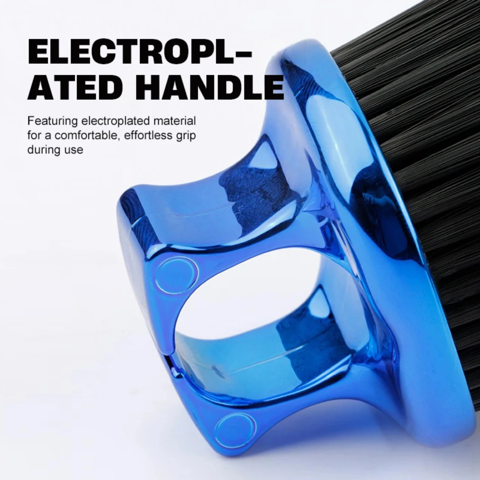 Electroplating Men Beard Barber Care Cleaning Brush customize logo Ring Handle Finger Barber Brush Knuckle brush