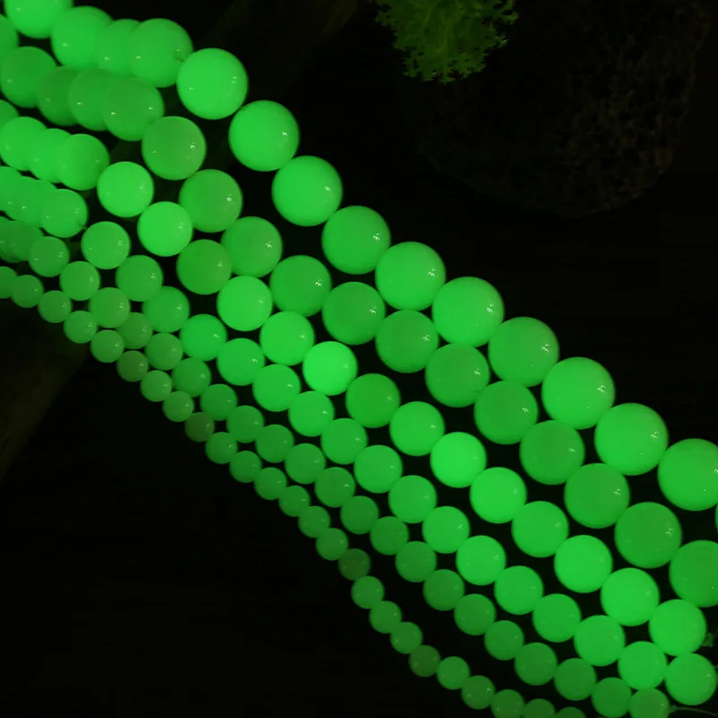 Wholesale DIY Jewelry Making Accessories Loose Blue Green Luminous Beads Stone for Bracelets necklaces