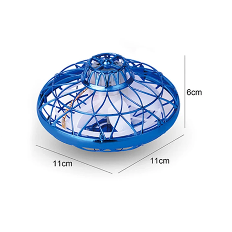 Mini Helicopter Gyratory Aircraft Fidget Hand Control Induction Ufo light spinning  flying ball
