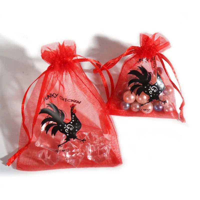 custom large organza bags with logo drawstring pouch