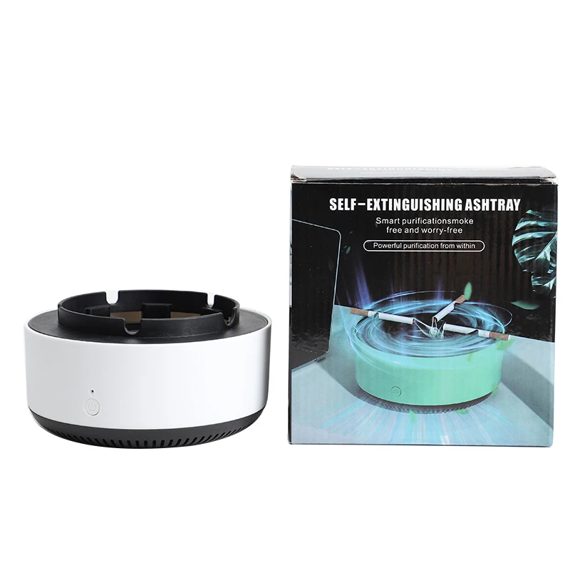 New Cheap Custom Logo Portable Ashtray for Cigarette Smoking Chargeable Ashtray Air Purify Smokeless Ashtray