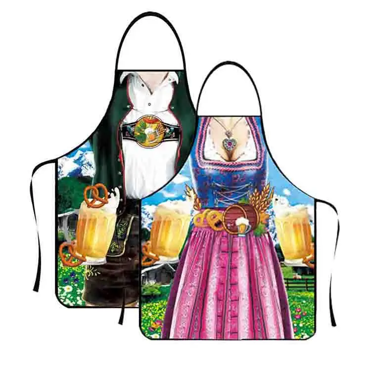 Oktoberfest Apron Beer Festival Bavarian Cooking Apron Portable Beer Festival Kitchen Baking Apron For Party