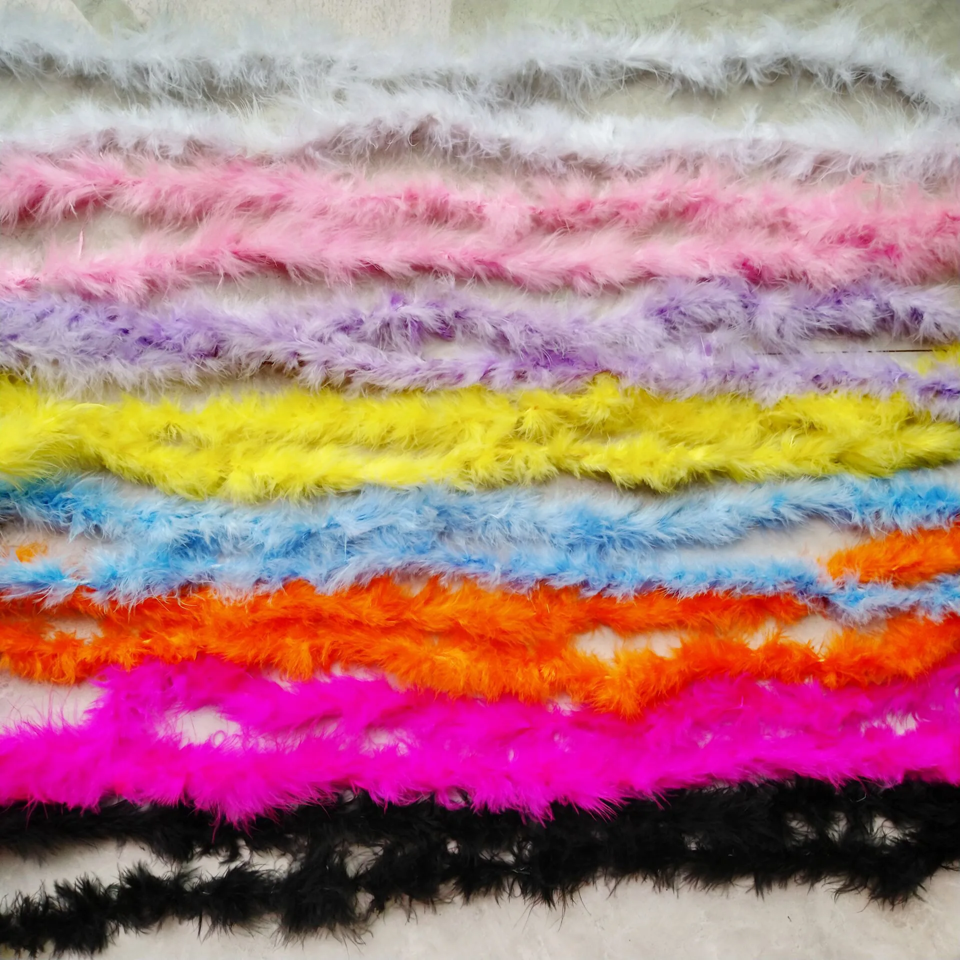 Wholesale Turkey Feather Boa Marabou Feathers Fringe Trim For Holiday Decoration