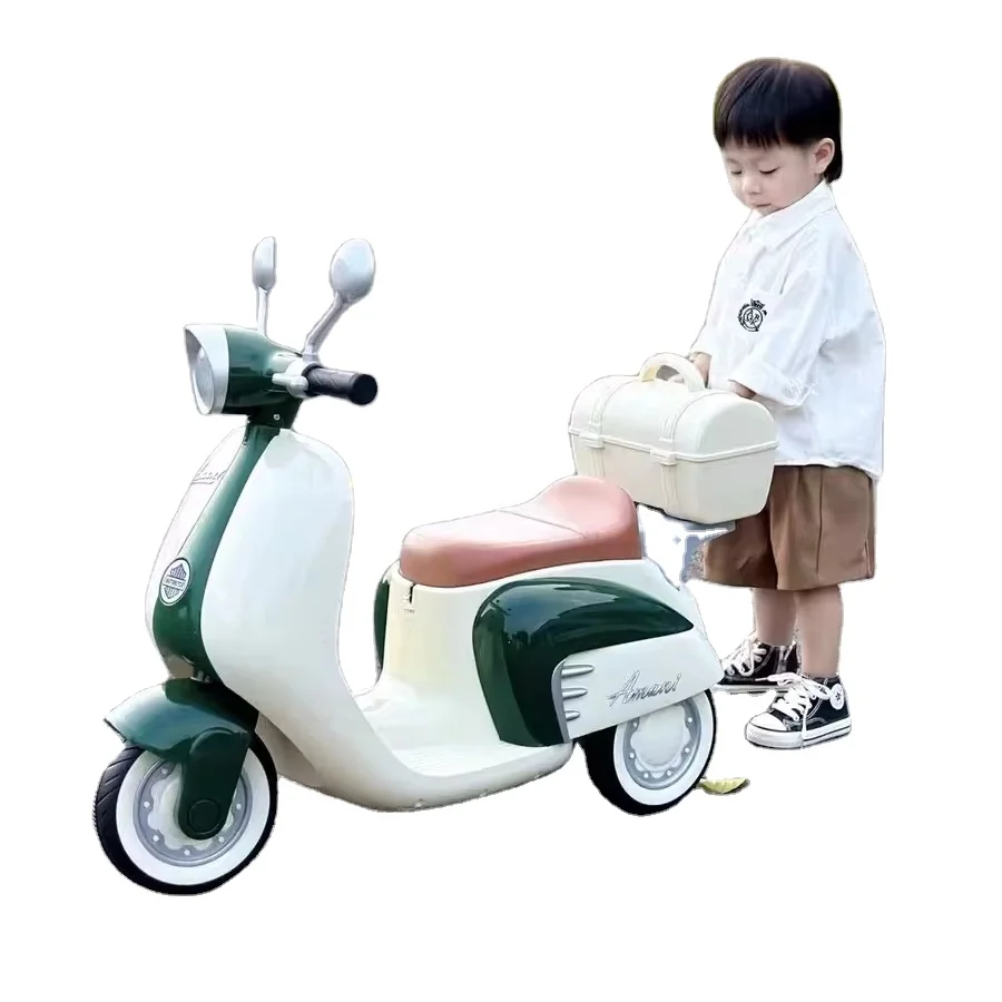 Kids 12V Electric Motorbike Ride-On Cars Battery-Powered Motorcycle Tricycle Toys for Girls and Boys