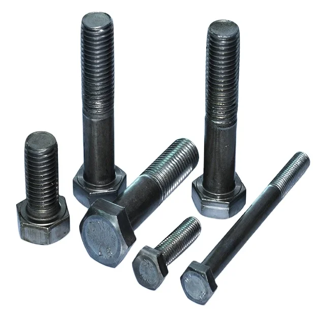 Factory Wholesale High Strength Steel Bolts GB Standard Black Hexagon Fasteners with Zinc Finish