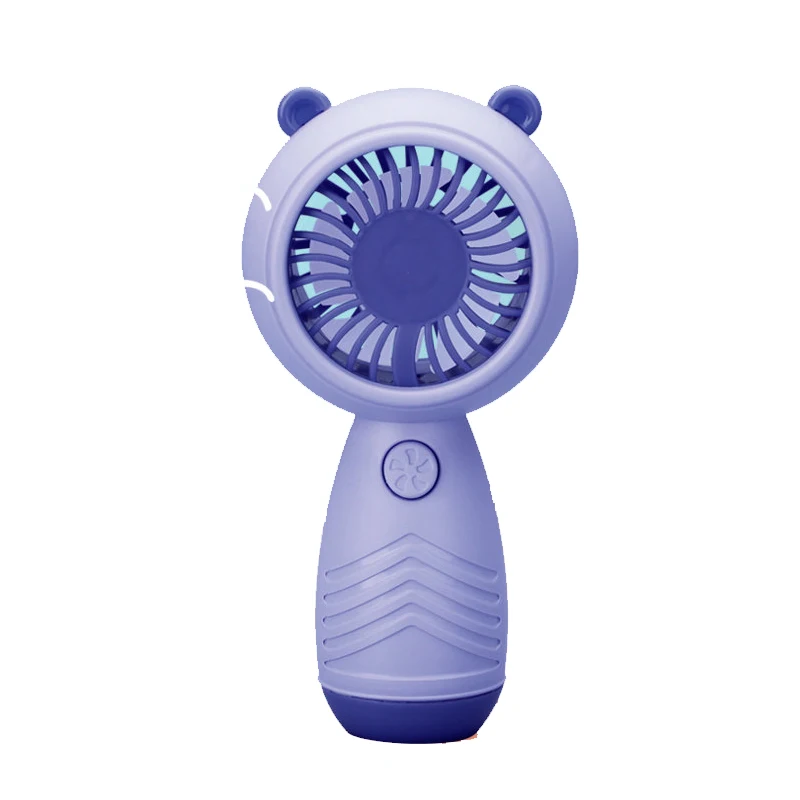 QS Promotional Gift Mini Cartoon Animal Fans Multi Colors Plastic Summer Handheld Rechargeable Ejectric USB Fan Toy For Children