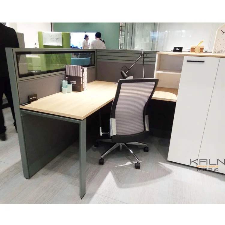 Factory wholesale ergonomic aluminum screen workstation desk office staff cubicle table