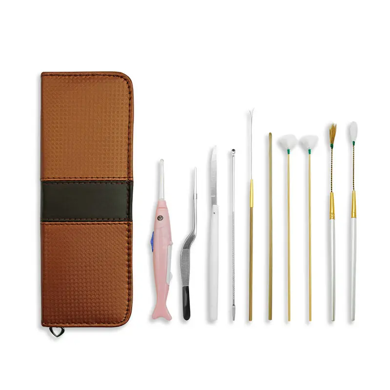 
10 шт бамбуковые ушные палочки инструменты для чистки воск очиститель Earpick ушной серы удаления набор инструментов 