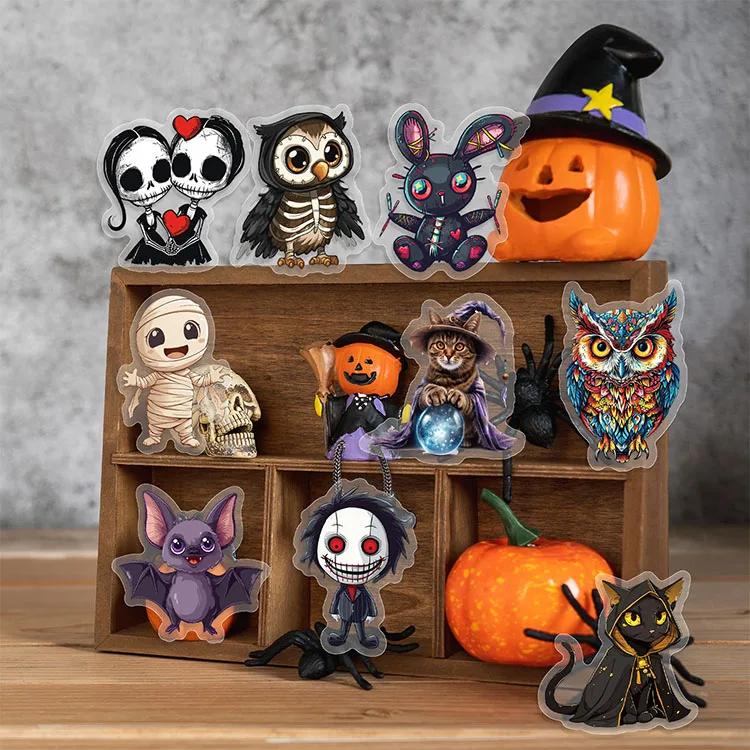 Wholesale 50 Halloween themed party ghost house bat wall cards, interior decoration postcards, holiday wall cards