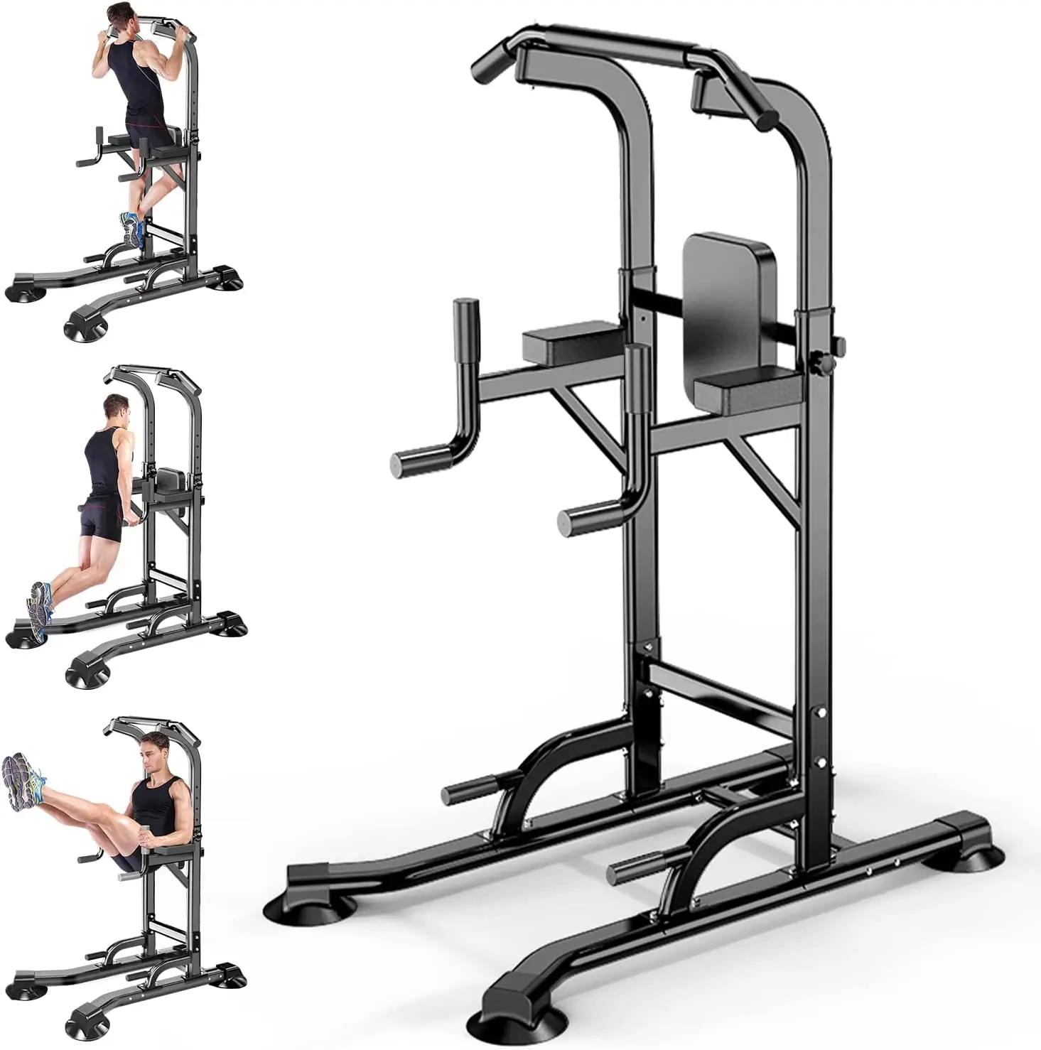 WellShow Sport Multi-Function Power Tower Pull up Bar Dip Power Rack Home Strength Training Fitness Workout Station
