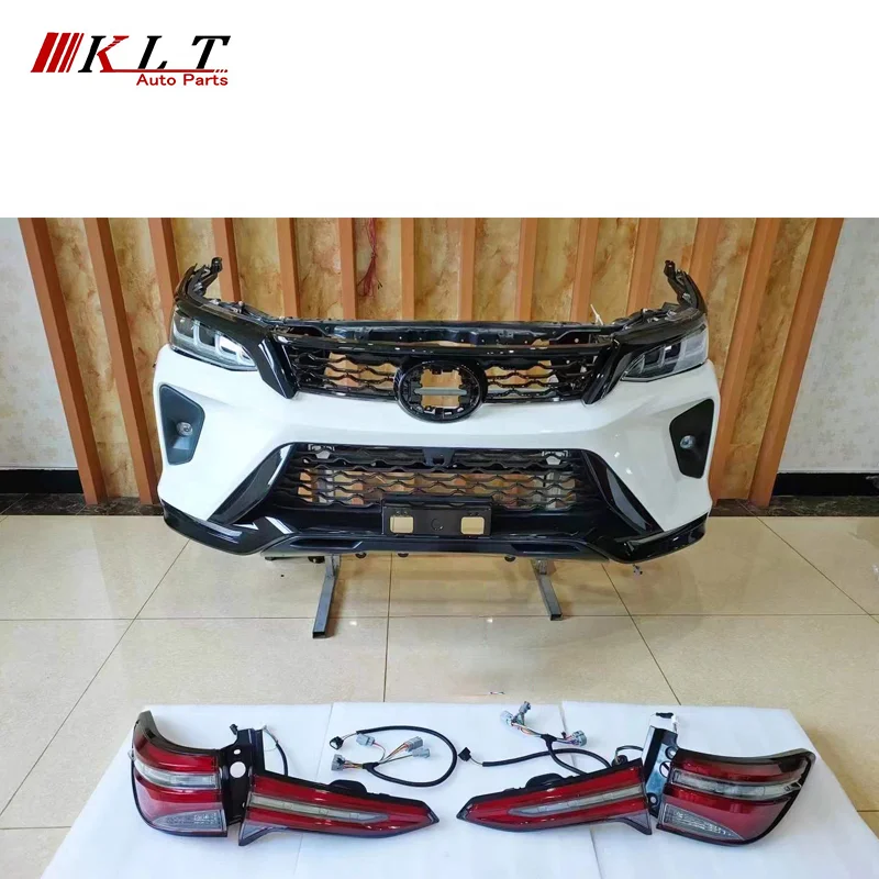 KLT High Quality Car Front Bumper Fortuner Legender gr Body Kit for Toyota Fortuner 2016 Upgrade To Fortuner 2021