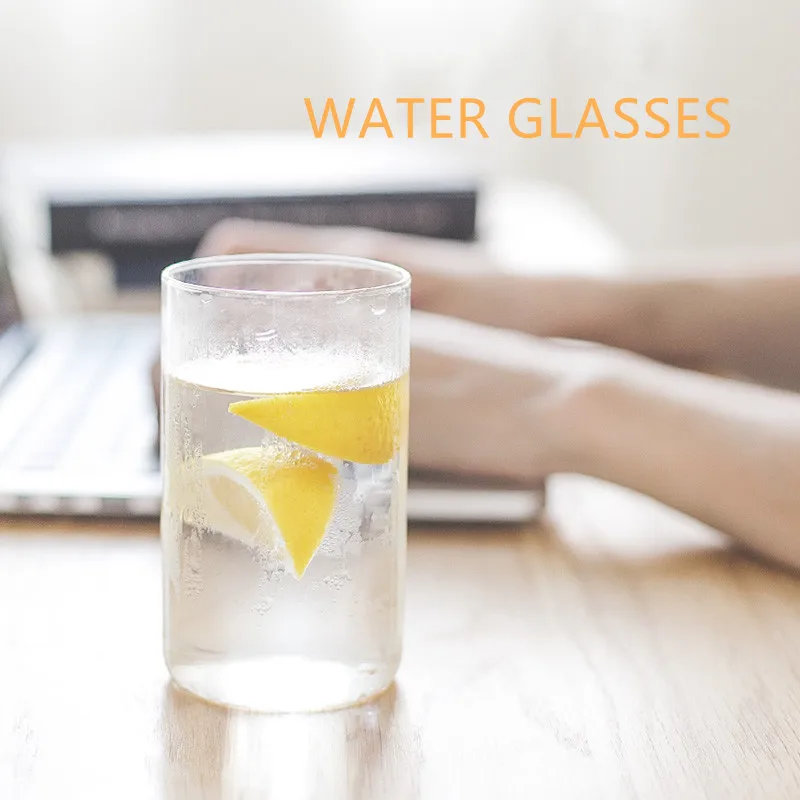 7 oz to 16 oz  Simple Clear Thin round Home table Drinkware Drinking glassTumblers borosilicate glass water  cup