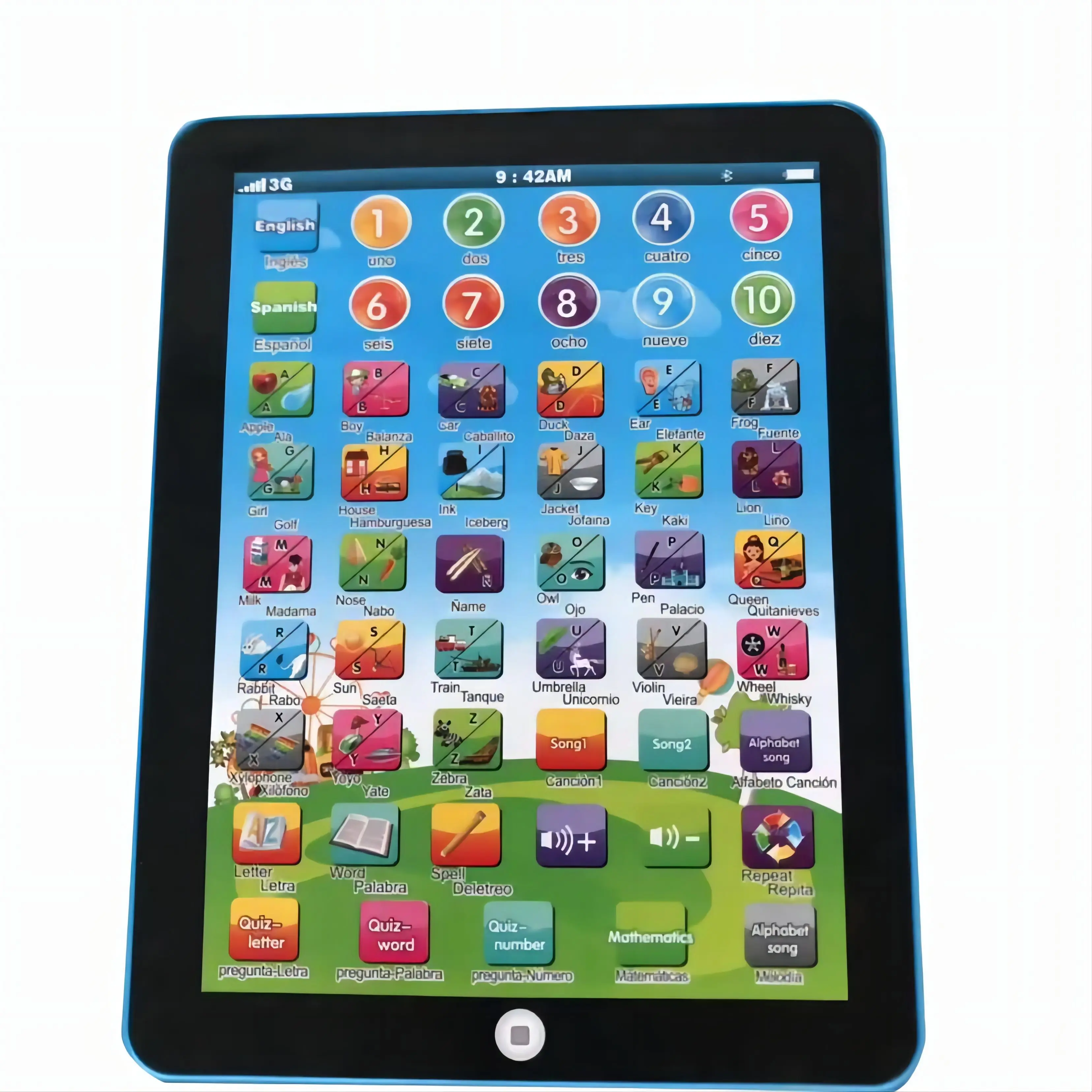 2024Hot Sale  Children Baby English Laptop Children Intelligent Kids Learning Tablet Educational Toys Learning Machines For Kids