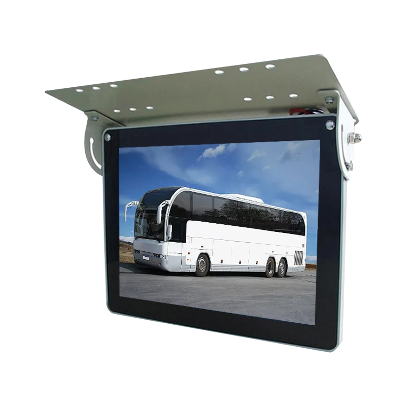 Black Frame Shockproof Android TV LCD Vehicle-mounted Advertising Display 22 Inch LCD Advertising Display Split Screen
