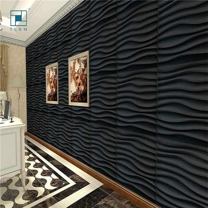 Wholesale Price Waterproof Paintable Plastic 3D PVC Wall Panels for Walls Art Decorative