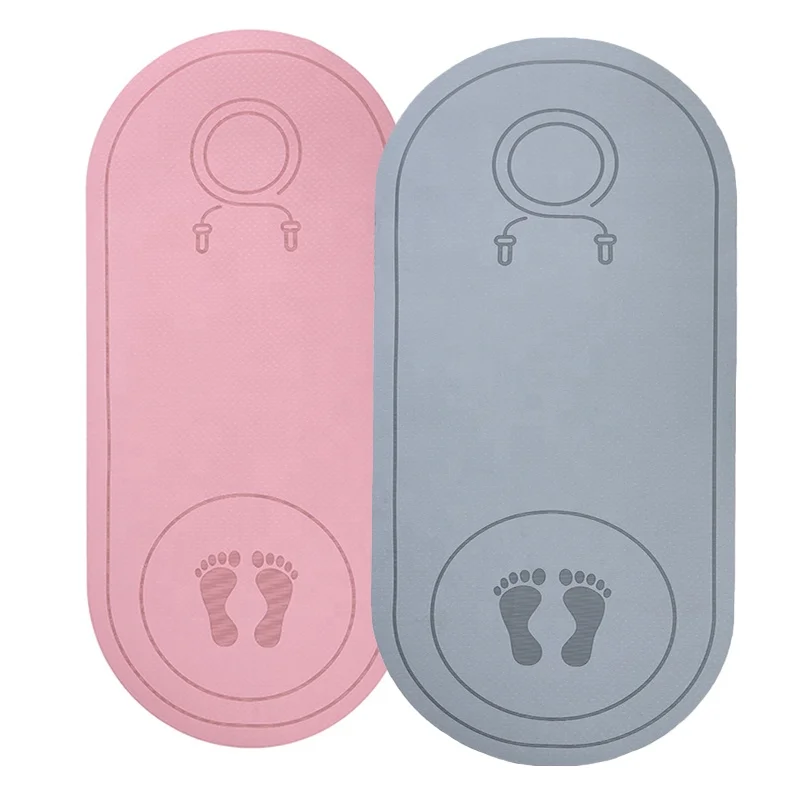 Exercise Yoga Jump Rope Mat 8mm Soundproof Home Fitness Mat Sport Jumping Mat Rope Skipping Pad Thickened Shock Absorption