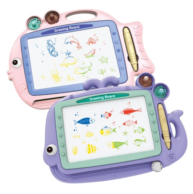 DIY Write and Erase Pad 3d Education children painting writing pad kids magic magnetic drawing board magnet pen stamps stencils