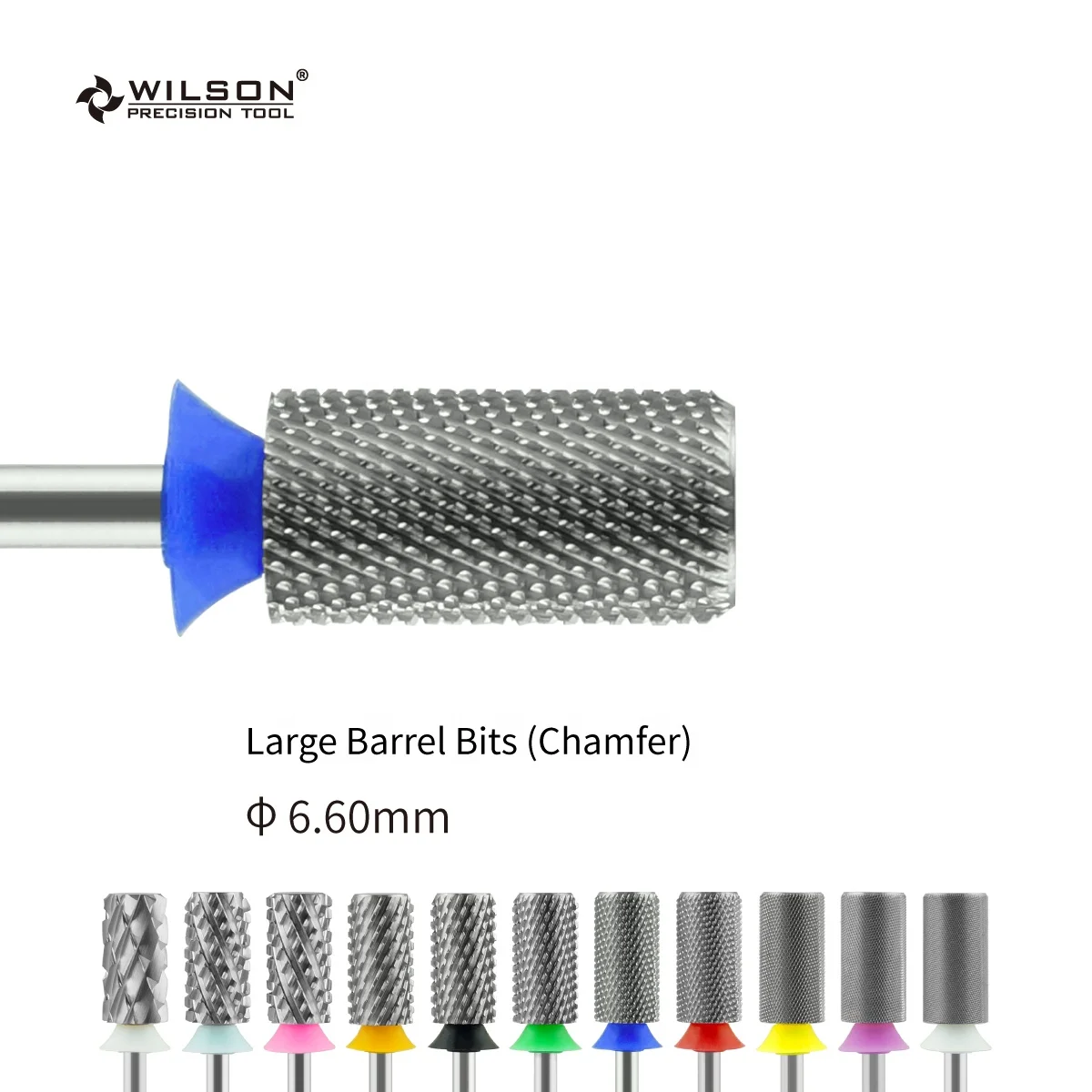 6.6mm Large Barrel Bits (Chamfer) None Coating Easy To Clean and Disinfect  Nail Bur Stable Carbide Nail Bit Dental Bur