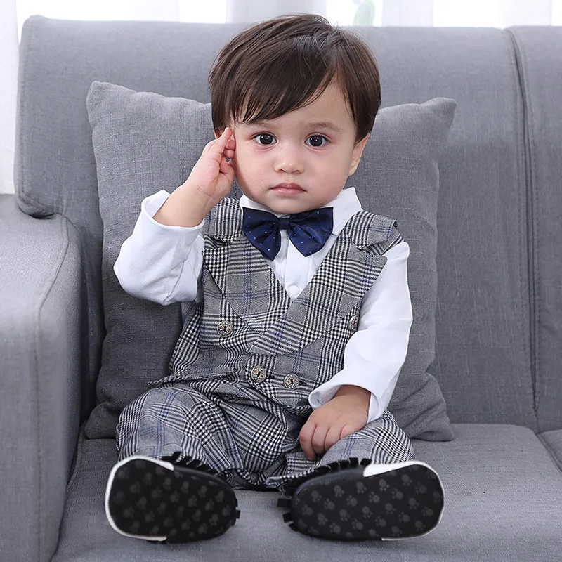 New Products Fashion Formal Clothes Toddler Children 3 Piece Suits Set For Baby Boy
