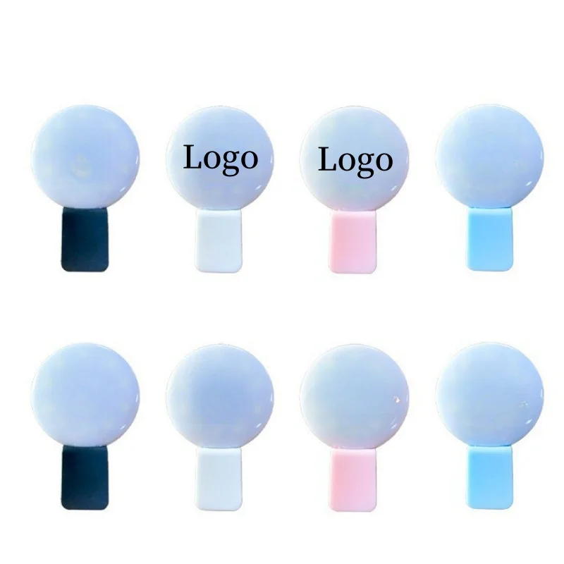 Custom logo Rechargeable Phone Clip Light Led Mini Q Mobile Phone Selfie Ring Light
