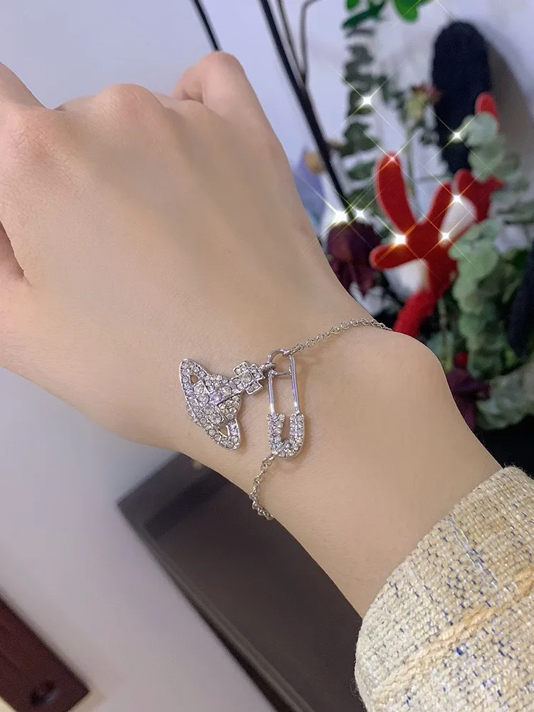 West after NANA pin Saturn chain necklace personality fashion simple trend European and American design sweater chain
