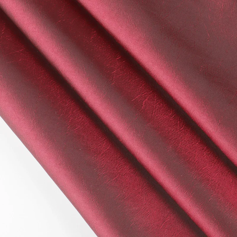 Фабричная низкая цена не растягивающая двухцветная полиэфирная нейлоновая катионная Тафта Ткань для платья