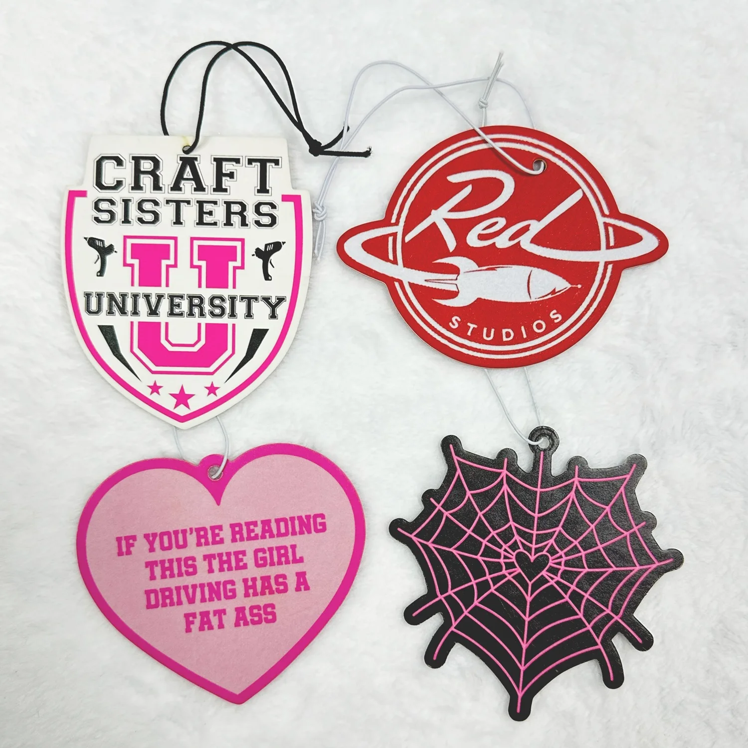 Cheap wholesale custom paper car perfume make your own logo air freshener with long card