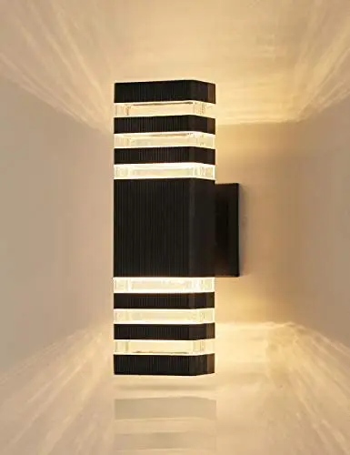 LED Up and Down Outdoor Wall Light 12W 3000K Warm White, Outdoor Waterproof LED Wall Lamp as Porch Light Fixture Waterproof