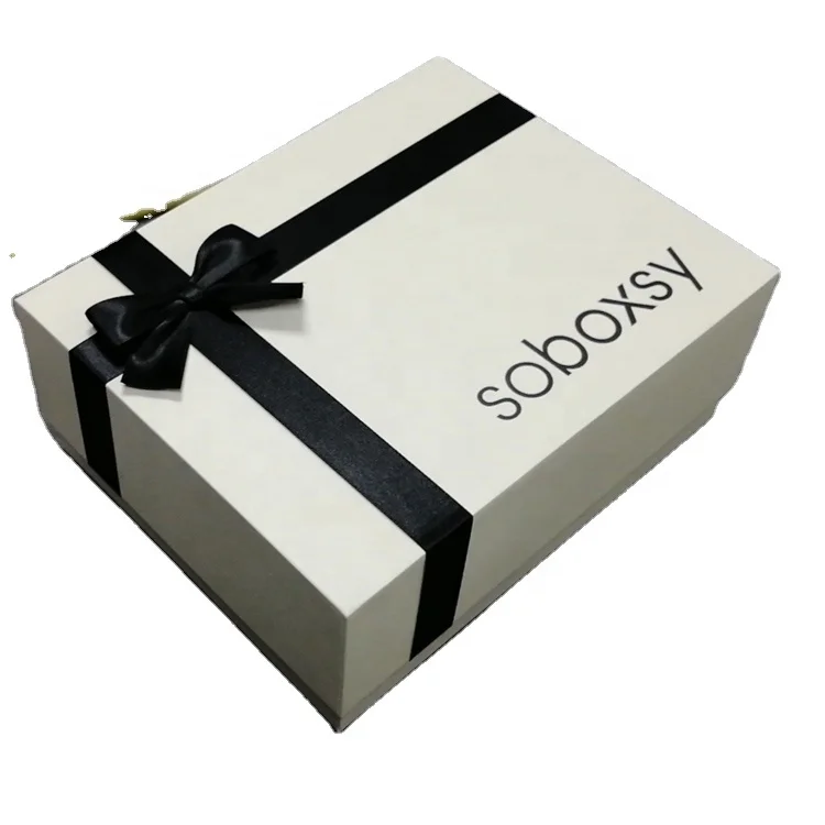 2020 hot selling exquisite and cheap heaven and earth cover gift boxes wholesale with ribbon bow